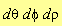 (d*theta*d)*phi*d*rho