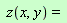  z(x,y)=