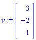 v := Vector[column]([[3], [-2], [1]])