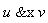 `&x`(u, v)