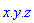`.`(x, y, z)