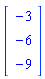 Vector(3, {(1) = -3, (2) = -6, (3) = -9})