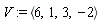 V := `<,>`(6, 1, 3, -2)