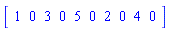 Vector[row]([1, 0, 3, 0, 5, 0, 2, 0, 4, 0])
