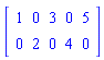 Matrix([[1, 0, 3, 0, 5], [0, 2, 0, 4, 0]])