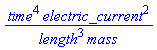 time^4*electric_current^2/(length^3*mass)