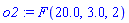 o2 := F(20.0, 3.0, 2)