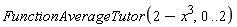 FunctionAverageTutor(2-x^3, 0 .. 2)
