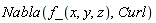 Nabla(f_(x, y, z), Curl)