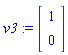 v3 := Vector[column]([[1], [0]])