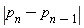 abs(p[n]-p[n-1])