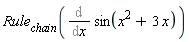 Rule[chain](Diff(sin(x^2+3*x), x))