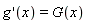 diff(g(x), x) = G(x)