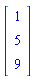 Vector[column]([[1], [5], [9]])