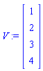 V := Vector[column]([[1], [2], [3], [4]])