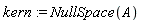kern := NullSpace(A)