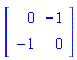 Matrix([[0, -1], [-1, 0]])