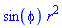 sin(phi)*r^2