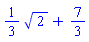 (1/3)*2^(1/2)+7/3