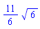 (11/6)*6^(1/2)