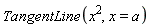 TangentLine(x^2, x = a)