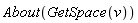 About(GetSpace(v))
