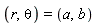 (r, theta) = (a, b)