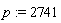 p := 2741