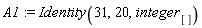 A1 := Identity(31, 20, integer[])
