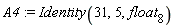 A4 := Identity(31, 5, float[8])