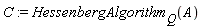 C := HessenbergAlgorithm[Q](A)