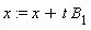 x := x+t*B[1]