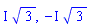 I*3^(1/2), -I*3^(1/2)