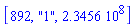 [892, "1", 0.23456e9]
