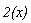 `2(x)`