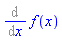 Diff(f(x), x)