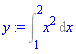 Int(x^2, x = 1 .. 2)