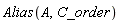 Alias(A, C_order)