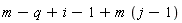 m-q+i-1+m*(j-1)