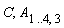 C, A[1 .. 4, 3]