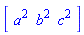 Array([a^2, b^2, c^2])
