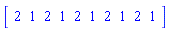 Vector[row]([2, 1, 2, 1, 2, 1, 2, 1, 2, 1])