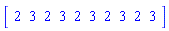 Vector[row]([2, 3, 2, 3, 2, 3, 2, 3, 2, 3])
