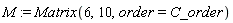 M := Matrix(6, 10, order = C_order)
