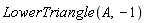 LowerTriangle(A, -1)