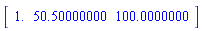 Array([1., 50.50000000, 100.0000000])
