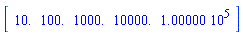 Array([10., 100., 1000., 10000., 100000.])