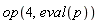 op(4, eval(p))