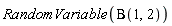 RandomVariable(Beta(1, 2))