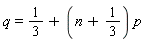 q = 1/3+(n+1/3)*p